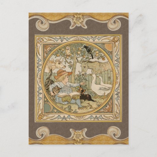 Lecture carte postale amusante (Devant)