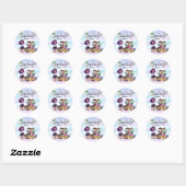 lecture classique autocollant rond (Feuille)