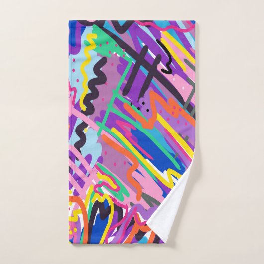 Lecture couleur Impression Abstraite (Serviette à main)