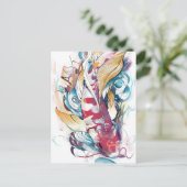 Lecture de la carte postale de Koi (Debout devant)