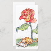 Lecture de la carte signet Rose (Devant / Derrière)