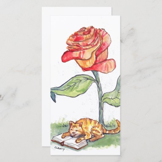 Lecture de la carte signet Rose (Devant / Derrière)