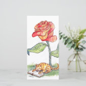 Lecture de la carte signet Rose (Debout devant)