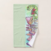 Lecture de la grenouille du livre d'histoire (Serviette à main)