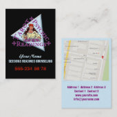 Lecture de tarot - carte de visite (Devant / Derrière)