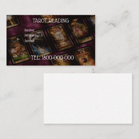 LECTURE DE TAROT CARTE MODIFIABLE (Devant / Derrière)