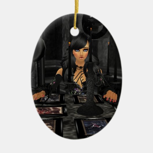 Lecture de Tarot Ornement ovale (Devant)