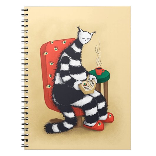 Lecture du livre de chat Lover (Devant)