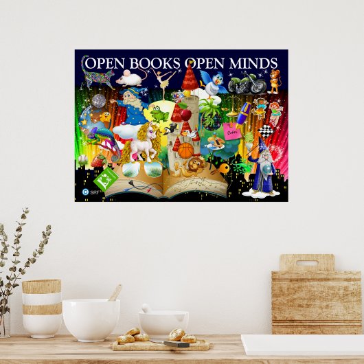 Lecture d'un autre enseignant - Poster d'alphabéti (Cuisine)