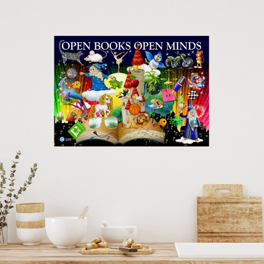 Lecture d'un autre enseignant - Poster d'alphabéti (Cuisine)