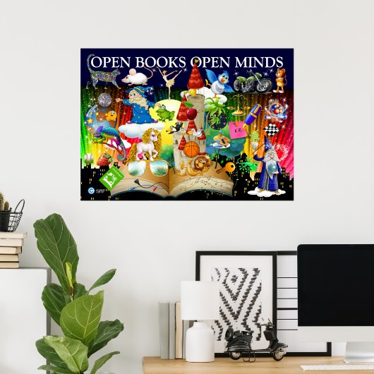 Lecture d'un autre enseignant - Poster d'alphabéti (Bureau à domicile)