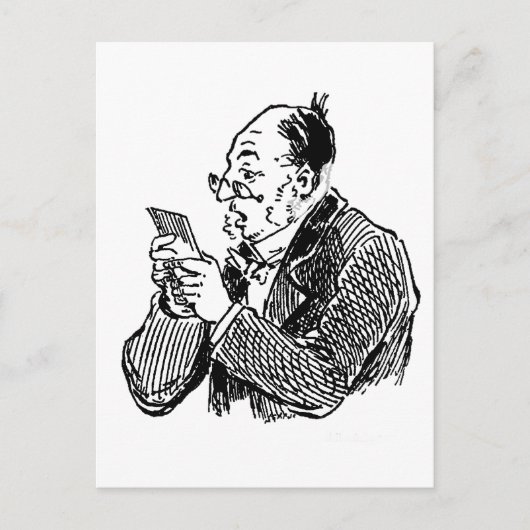 Lecture d'une carte postale (Devant)