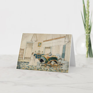 Lecture d'une femme - Carte de note vierge Toutes 