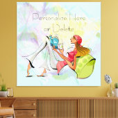 Lecture féminine contemporaine toile étirée Impres (Insitu(Salon))