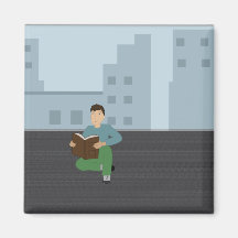 Lecture garçon - aimant