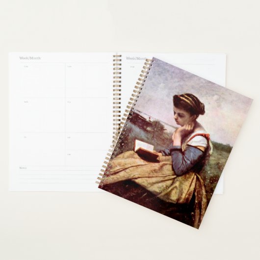 Lecture par Jean-Baptiste Camille Corot (Devant avec enveloppe)