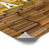 Lecture Stack de livres Poster coloré (Coin)