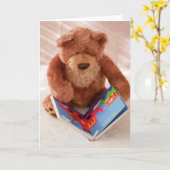 Lecture Teddy Bear carte verticale (Fleur jaune)