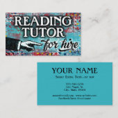 Lecture Tutor Pour L'Embauche Cartes de visite - B (Devant / Derrière)