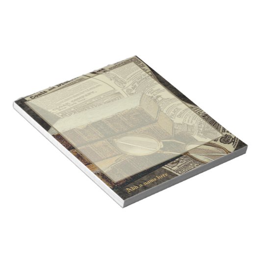 Lecture vintage Petit Bloc-notes personnalisé (Incliné)