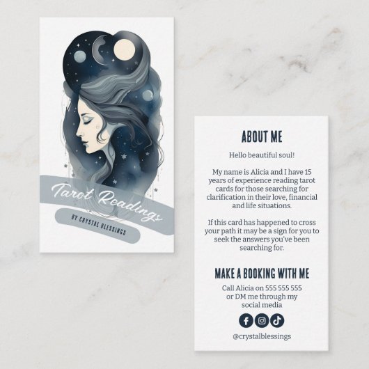 Lectures de carte Tarot Haute Prêtesse (Devant / Derrière)