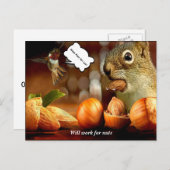 L'écureuil fonctionnera pour les noix Carte postal (Devant / Derrière)