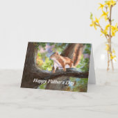L'écureuil vous regarde Carte Fête des pères (Fleur jaune)