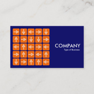 LED Arrows Square Oranje - donkerblauw Visitekaartje