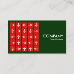LED Arrows Square Red - Dark Green (003300) Visitekaartje
