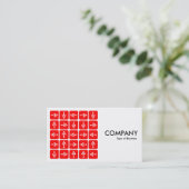 LED Arrows Square Red - (Egg Shell) Visitekaartje (Staand voorkant)