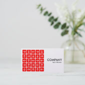 LED Arrows Square Red - (Platinum Kaart) Visitekaartje (Staand voorkant)