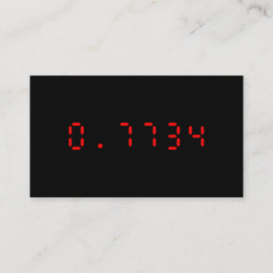 LED Calculator Hallo 0,7734 Visitekaartje