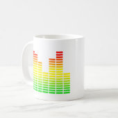 LED Equalizer Panel Funny Mug Humor Koffiemok (Voorkant links)