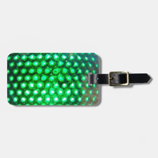 LED-groen-lampjes948 DISCO BALL GREEN NEON LIGHTS  Bagagelabel (Voorkant horizontaal)