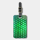 LED-groen-lampjes948 DISCO BALL GREEN NEON LIGHTS  Bagagelabel (Voorkant verticaal)