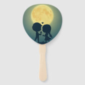 LED Heart Wedding Hand Fan | Set of 10 Handwaaier (Achterkant)