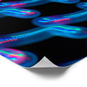 LED-lampjes op het bord. Dit is een wazige foto Poster (Hoek)