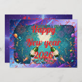 Led nieuwjaarsgroet  feestdagenkaart (Voorkant / Achterkant)