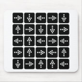 LED Pijl Vierkant Muismat (Voorkant)