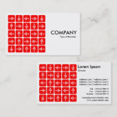 LED-pijlen Rood - Wit Visitekaartje (Voorkant / Achterkant)