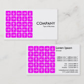 LED-pijlen Square Magenta - wit Visitekaartje (Voorkant / Achterkant)