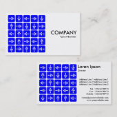 LED-pijlen vierkant blauw - wit Visitekaartje (Voorkant / Achterkant)