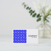 LED-pijlen vierkant blauw - wit Visitekaartje (Staand voorkant)