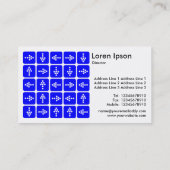 LED-pijlen vierkant blauw - wit Visitekaartje (Achterkant)