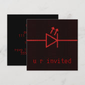 LED Symbool Feestje Kaart (Voorkant / Achterkant)