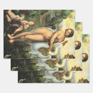 Leda en de Zwaan van Leonardo da Vinci Inpakpapier Vel