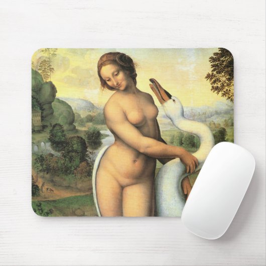 Leda en de Zwaan van Leonardo da Vinci Muismat (Met muis)