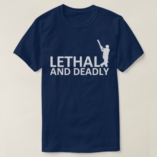 Ledat en dodelijke slagman t-shirt (Design voorkant)