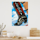 Leddy Boots Store Retro Neon Sign Poster (Keuken)