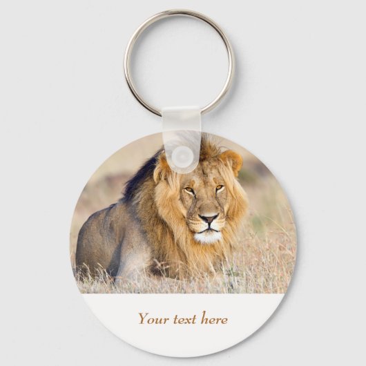 Leden in Afrika wild Big Cat gepersonaliseerde tek Sleutelhanger (Voorkant)